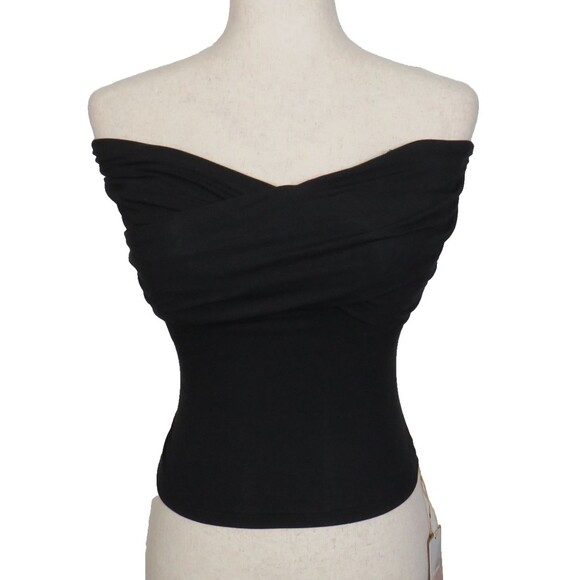 OGL Eco-SkinKiss Criss Cross Off Shoulder New Airy Brami Top Black Size XS - Picture 6 of 12
